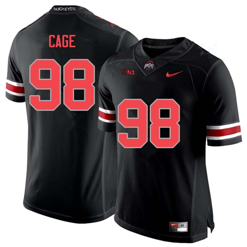 Ohio State Buckeyes #98 Jerron Cage College Football Jerseys Sale-Blackout